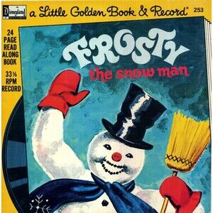 vintage Frosty the Snowman - A Disneyland Record and Book A Little Golden Book